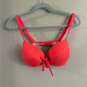 Roxy Mimim Coral Molded Bikini Top Lace Front Swim Size L